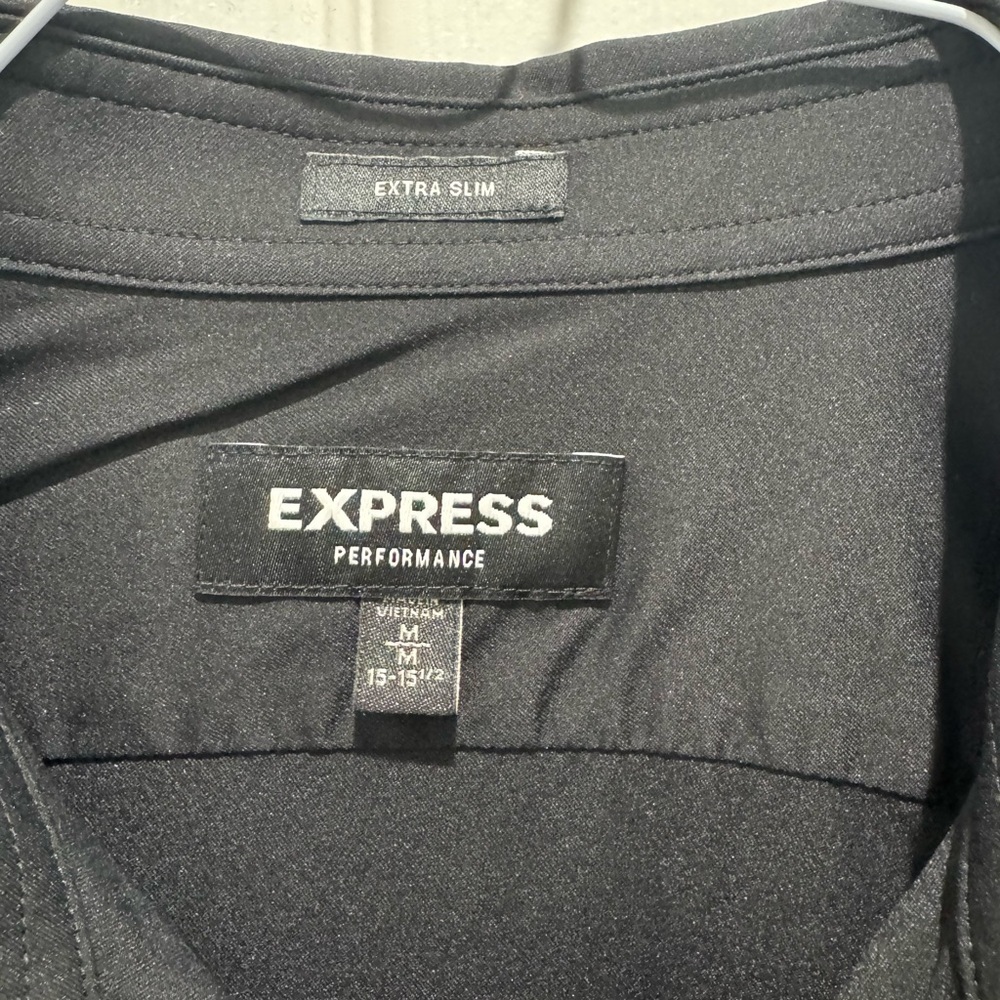 Express Black Dress Shirt Smooth Fabric - Picture 2 of 3